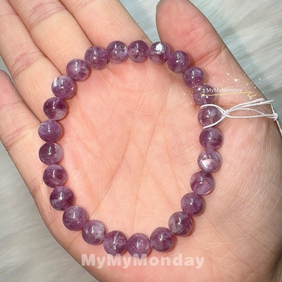 Handmade Other - Lepidolite Bracelet 7mm Purple Mica